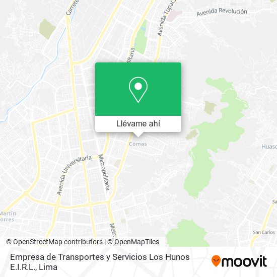 Mapa de Empresa de Transportes y Servicios Los Hunos E.I.R.L.