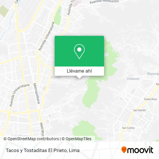 Mapa de Tacos y Tostaditas El Prieto