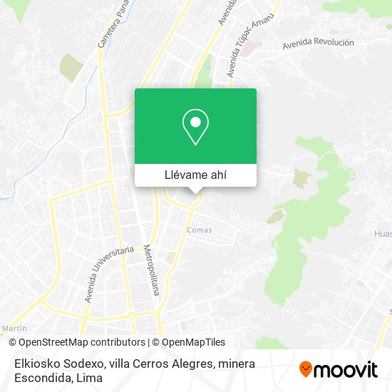 Mapa de Elkiosko Sodexo, villa Cerros Alegres, minera Escondida