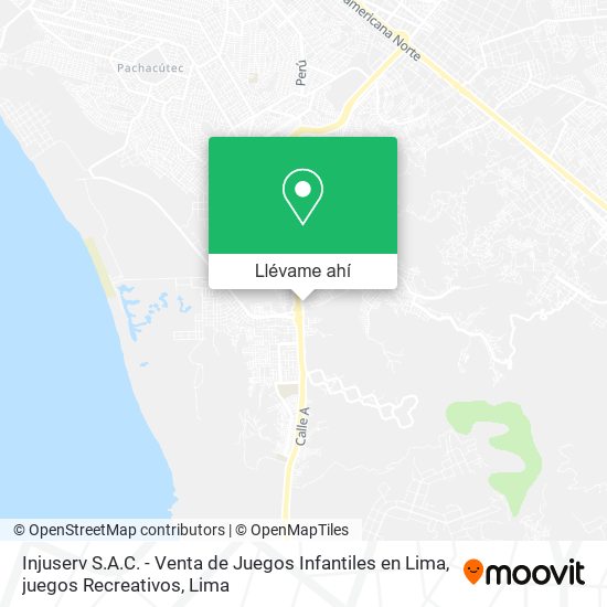 Mapa de Injuserv S.A.C. - Venta de Juegos Infantiles en Lima, juegos Recreativos