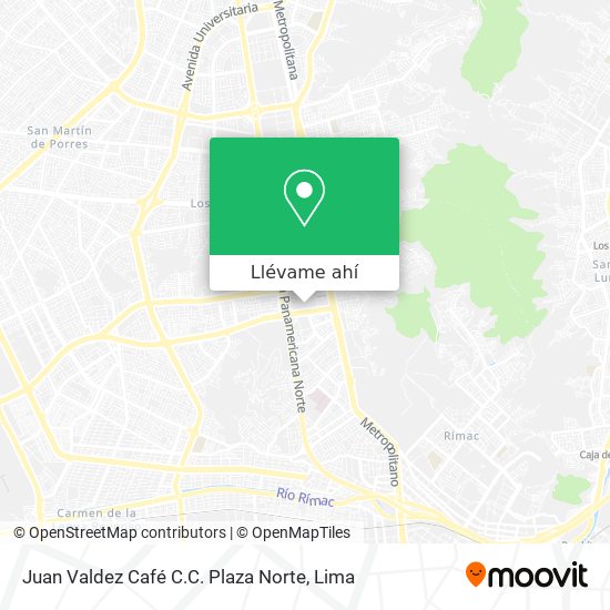 Mapa de Juan Valdez Café C.C. Plaza Norte