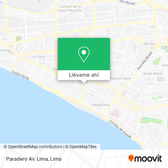 Mapa de Paradero Av. Lima