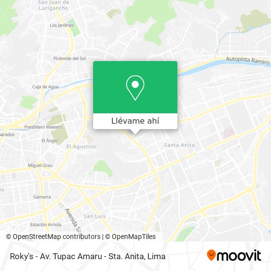 Mapa de Roky's - Av. Tupac Amaru - Sta. Anita