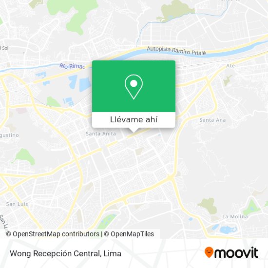 Mapa de Wong Recepción Central