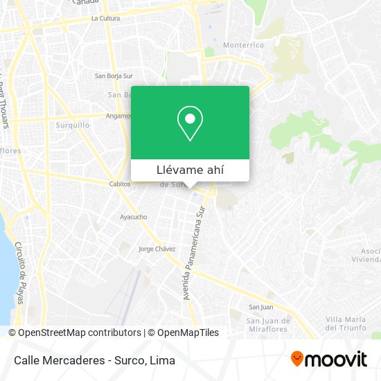 Mapa de Calle Mercaderes - Surco