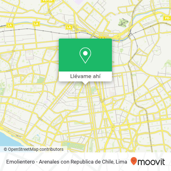 Mapa de Emolientero - Arenales con Republica de Chile