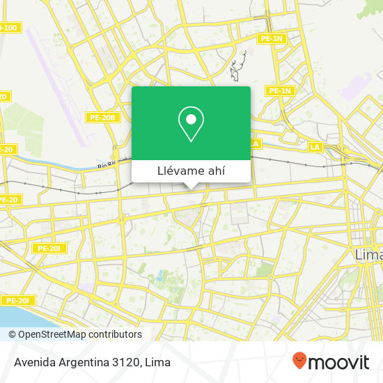 Mapa de Avenida Argentina 3120