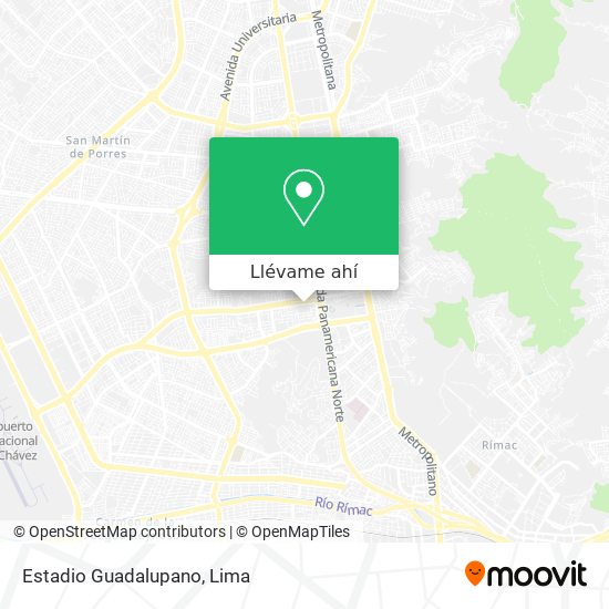 Mapa de Estadio Guadalupano