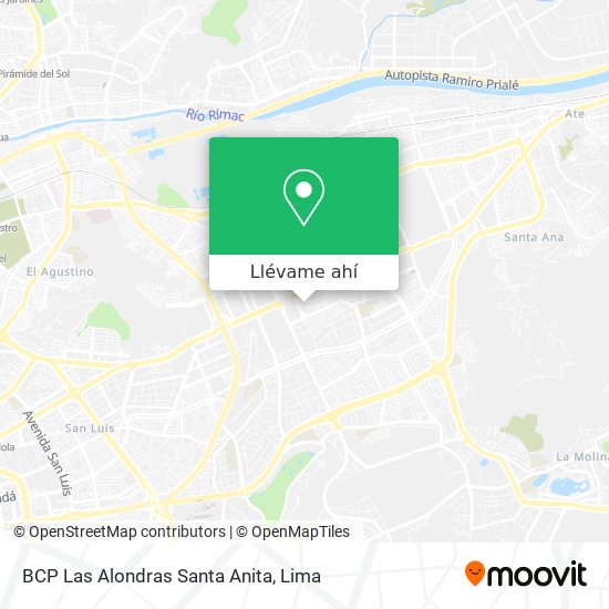 Mapa de BCP Las Alondras Santa Anita