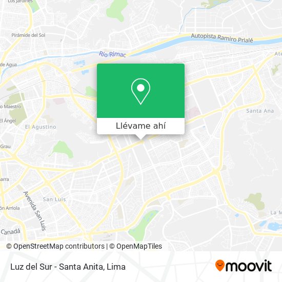 Mapa de Luz del Sur - Santa Anita