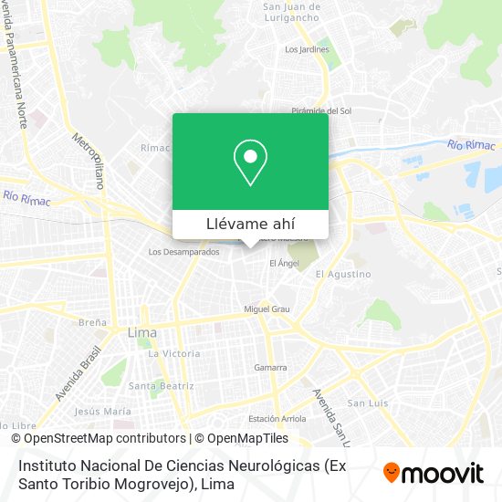 Mapa de Instituto Nacional De Ciencias Neurológicas (Ex Santo Toribio Mogrovejo)