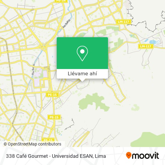 Mapa de 338 Café Gourmet - Universidad ESAN