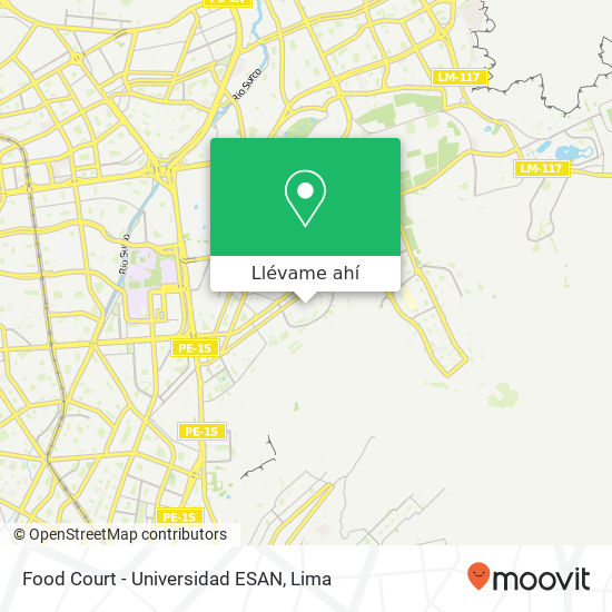 Mapa de Food Court - Universidad ESAN