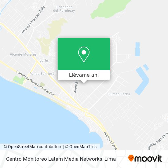 Mapa de Centro Monitoreo Latam Media Networks
