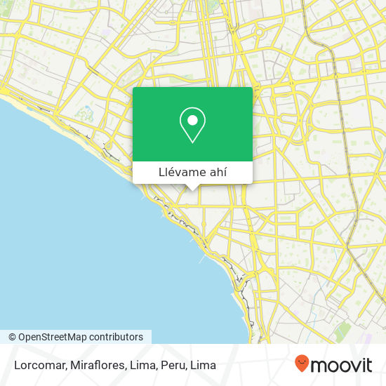 Mapa de Lorcomar, Miraflores, Lima, Peru