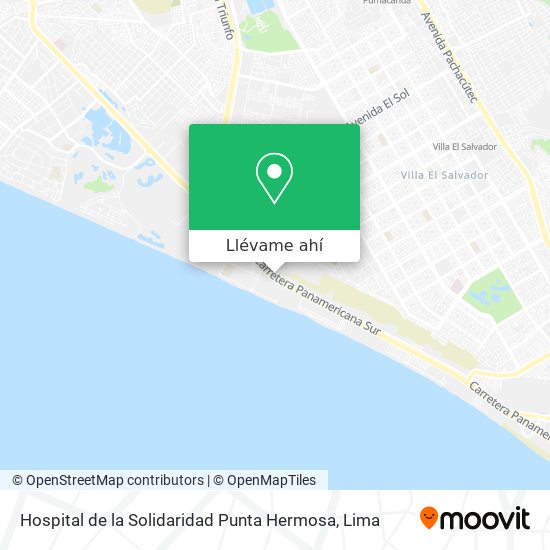 Mapa de Hospital de la Solidaridad Punta Hermosa