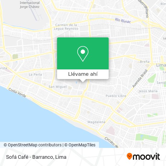 Mapa de Sofá Café - Barranco