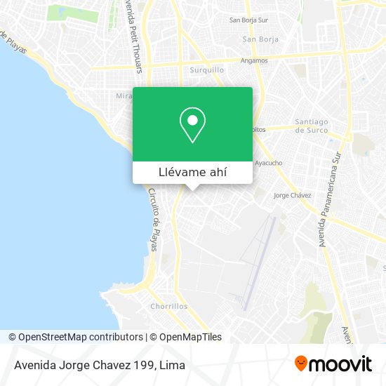 Mapa de Avenida Jorge Chavez 199