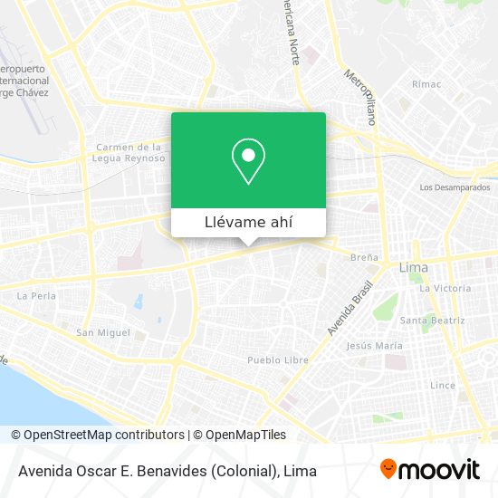 Mapa de Avenida  Oscar E. Benavides (Colonial)