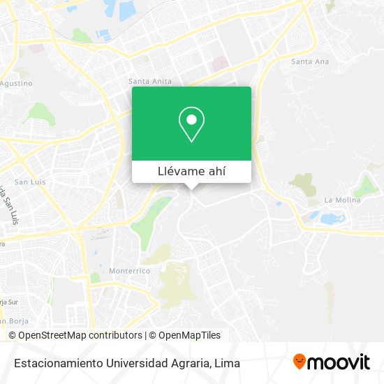 Mapa de Estacionamiento Universidad Agraria