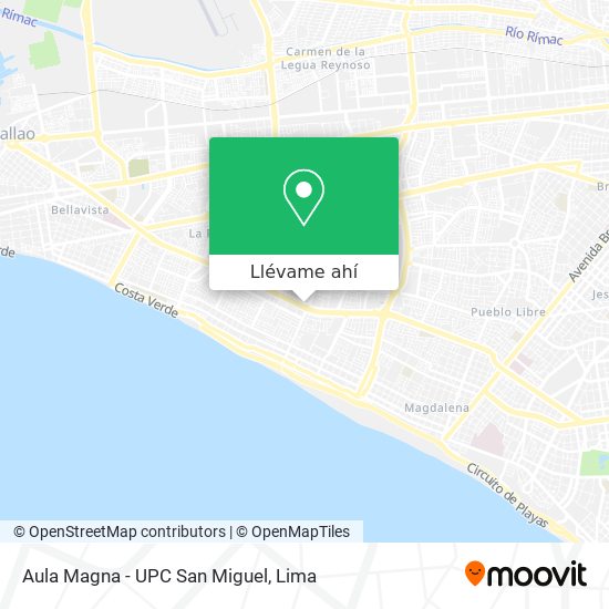 Mapa de Aula Magna - UPC San Miguel