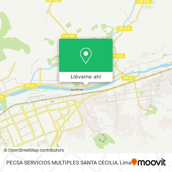 Mapa de PECSA SERVICIOS MULTIPLES SANTA CECILIA