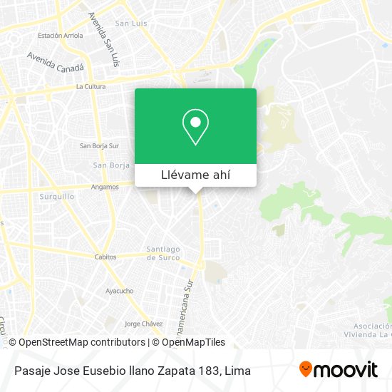 Mapa de Pasaje Jose Eusebio llano Zapata 183