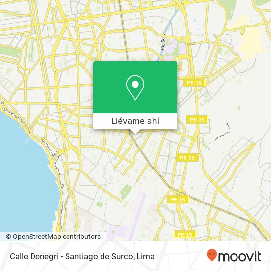 Mapa de Calle Denegri - Santiago de Surco