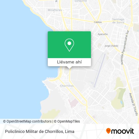 Mapa de Policlinico Militar de Chorrillos