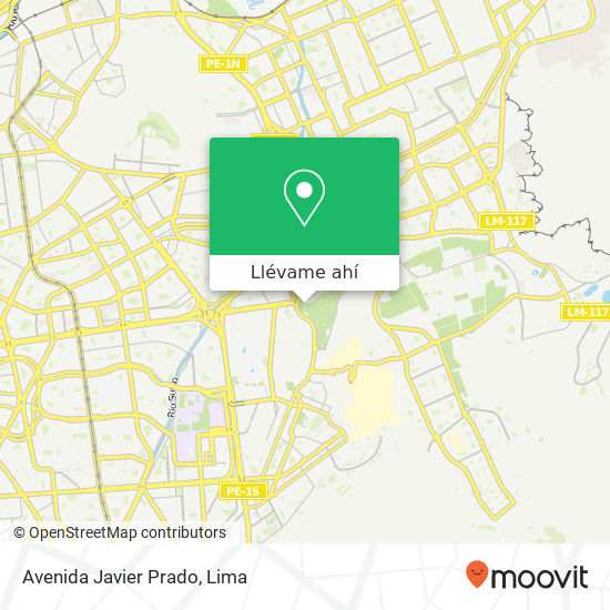 Mapa de Avenida Javier Prado