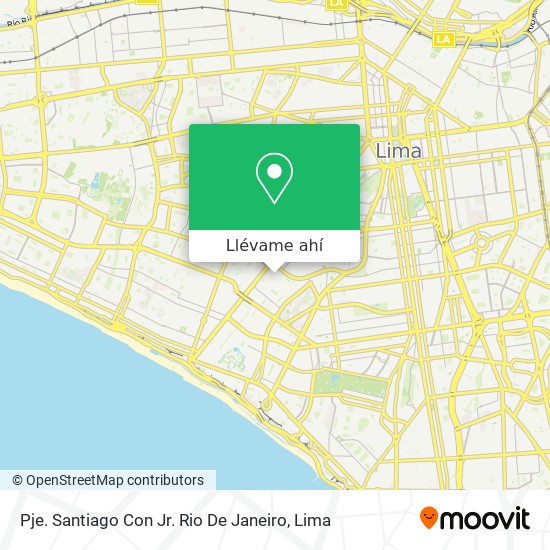 Mapa de Pje. Santiago Con Jr. Rio De Janeiro