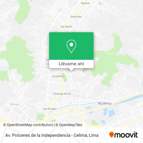 Mapa de Av. Próceres de la Independencia - Celima