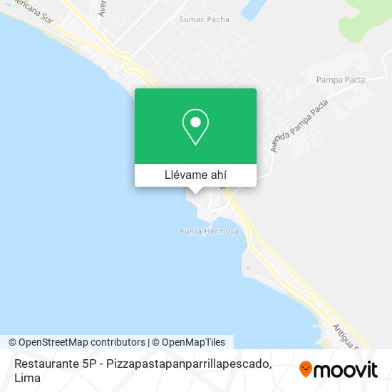 Mapa de Restaurante 5P - Pizzapastapanparrillapescado