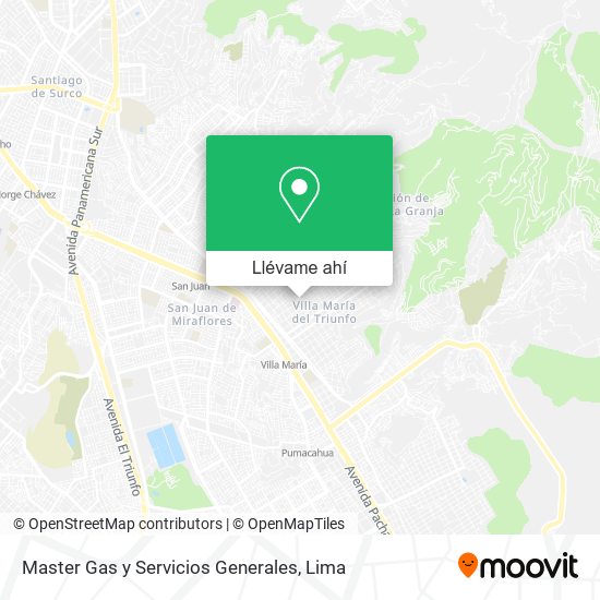 Mapa de Master Gas y Servicios Generales