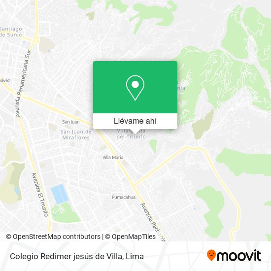 Mapa de Colegio Redimer jesús de Villa