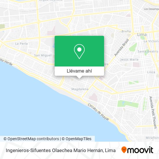 Mapa de Ingenieros-Sifuentes Olaechea Mario Hernán