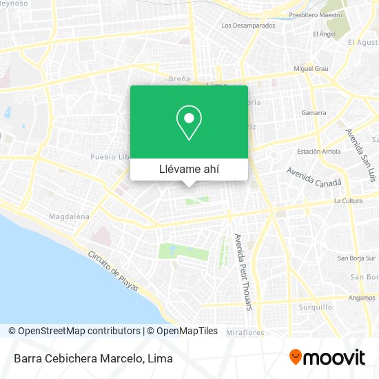 Mapa de Barra Cebichera Marcelo