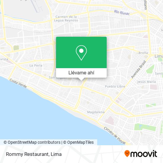 Mapa de Rommy Restaurant