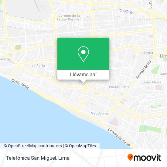 Mapa de Telefónica San Miguel