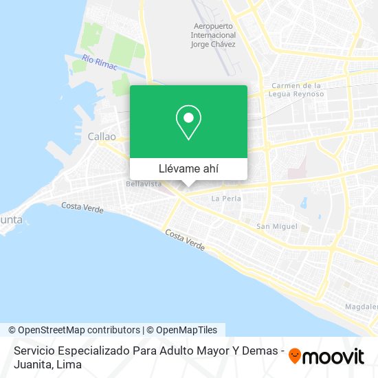 Mapa de Servicio Especializado Para Adulto Mayor Y Demas - Juanita