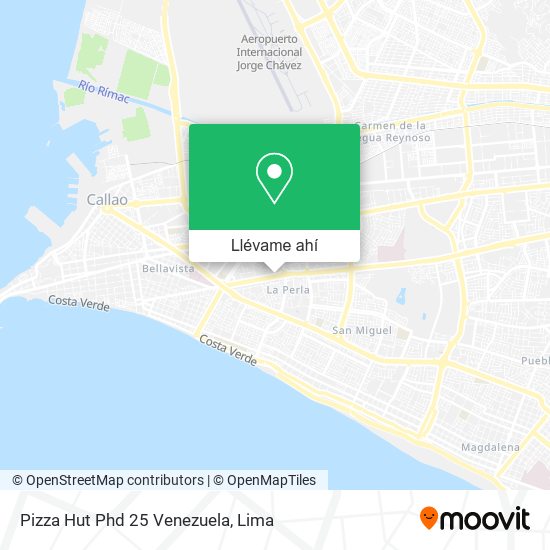Mapa de Pizza Hut Phd 25 Venezuela