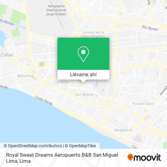 Mapa de Royal Sweet Dreams Aeropuerto B&B San Miguel Lima