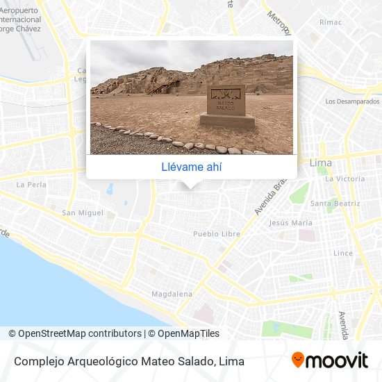 Mapa de Complejo Arqueológico Mateo Salado