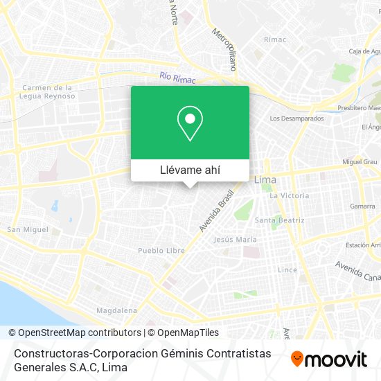 Mapa de Constructoras-Corporacion Géminis Contratistas Generales S.A.C