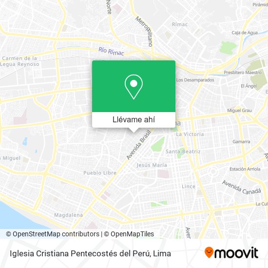Mapa de Iglesia Cristiana Pentecostés del Perú