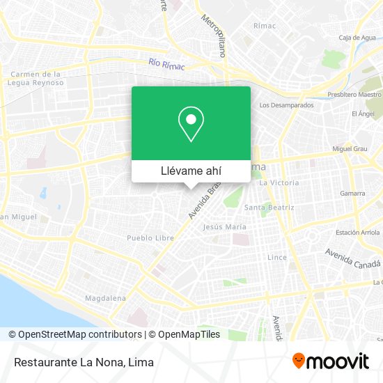 Mapa de Restaurante La Nona