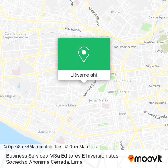 Mapa de Business Services-M3a Editores E Inversionistas Sociedad Anonima Cerrada