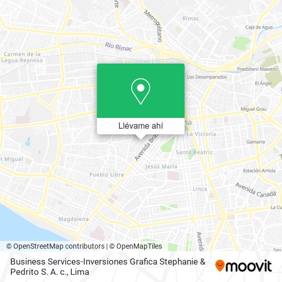 Mapa de Business Services-Inversiones Grafica Stephanie & Pedrito S. A. c.