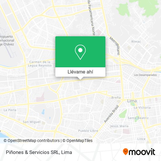 Mapa de Piñones & Servicios SRL