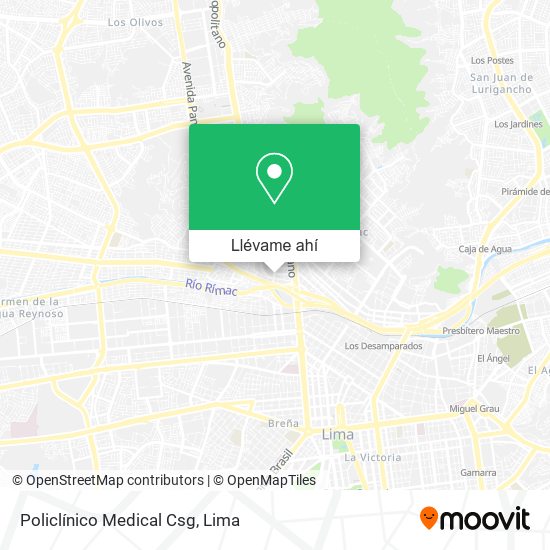 Mapa de Policlínico Medical Csg